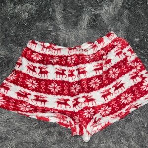 Fuzzy Christmas Sleep Shorts